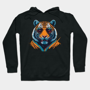 Wildlife Tiger Face Art Hoodie